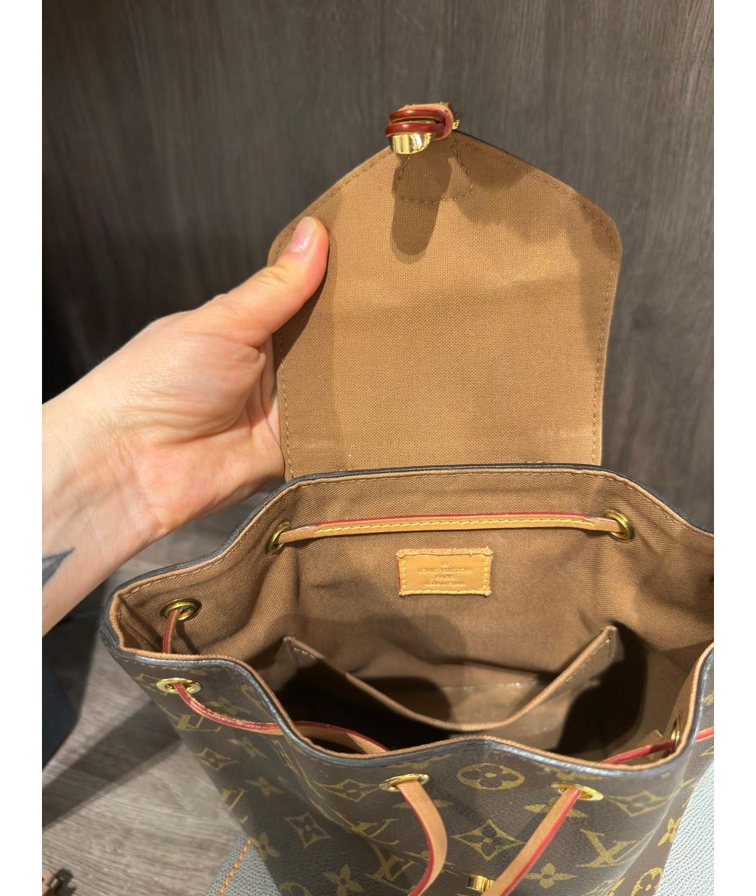 LOUIS VUITTON Коричневая сумка через плечо из канвы, фото 4