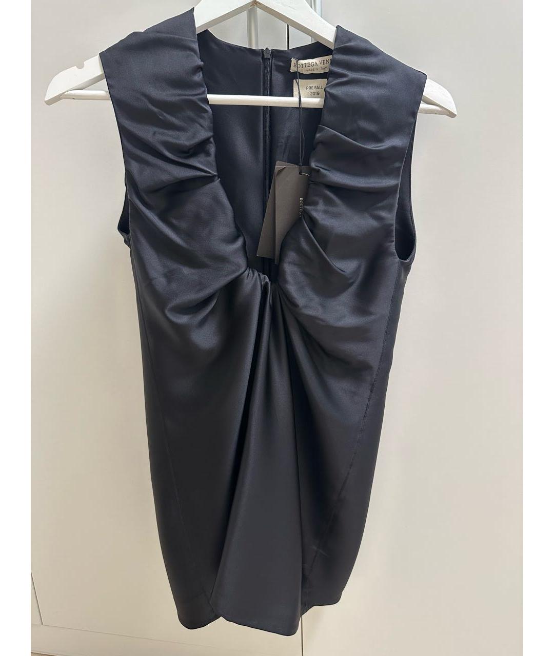 BOTTEGA VENETA Черная шелковая блузы, фото 4