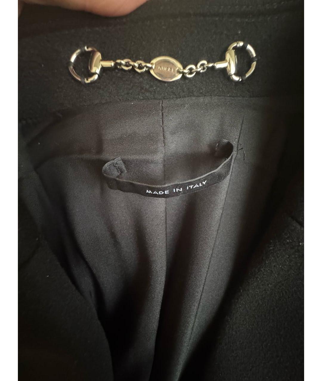 GUCCI Черное шерстяное пальто, фото 3