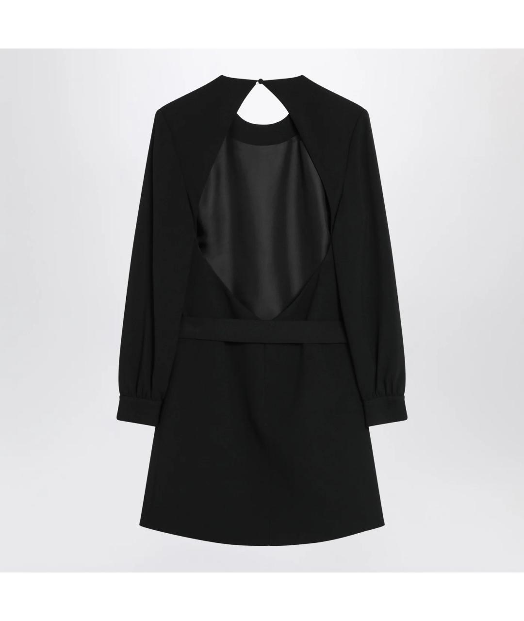 SAINT LAURENT Черное вискозное коктейльное платье, фото 2