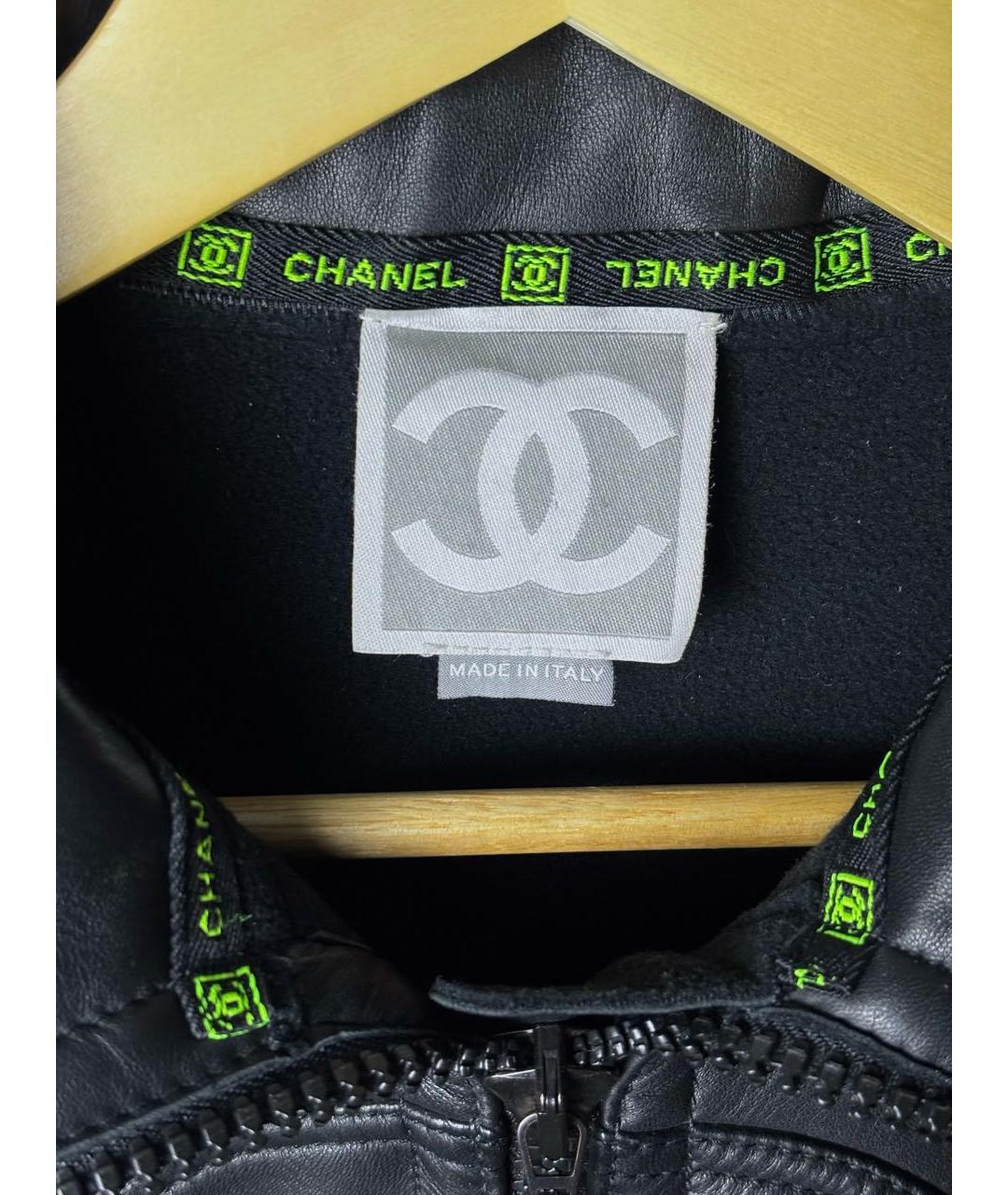 CHANEL Черная кожаная куртка, фото 3