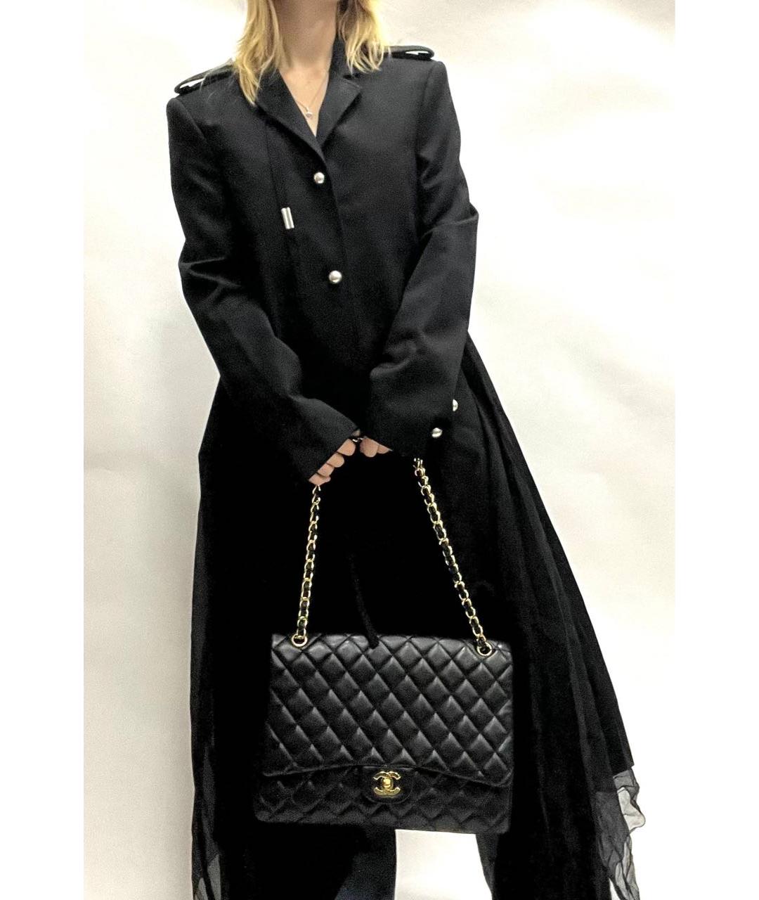 CHANEL Черная кожаная сумка через плечо, фото 6