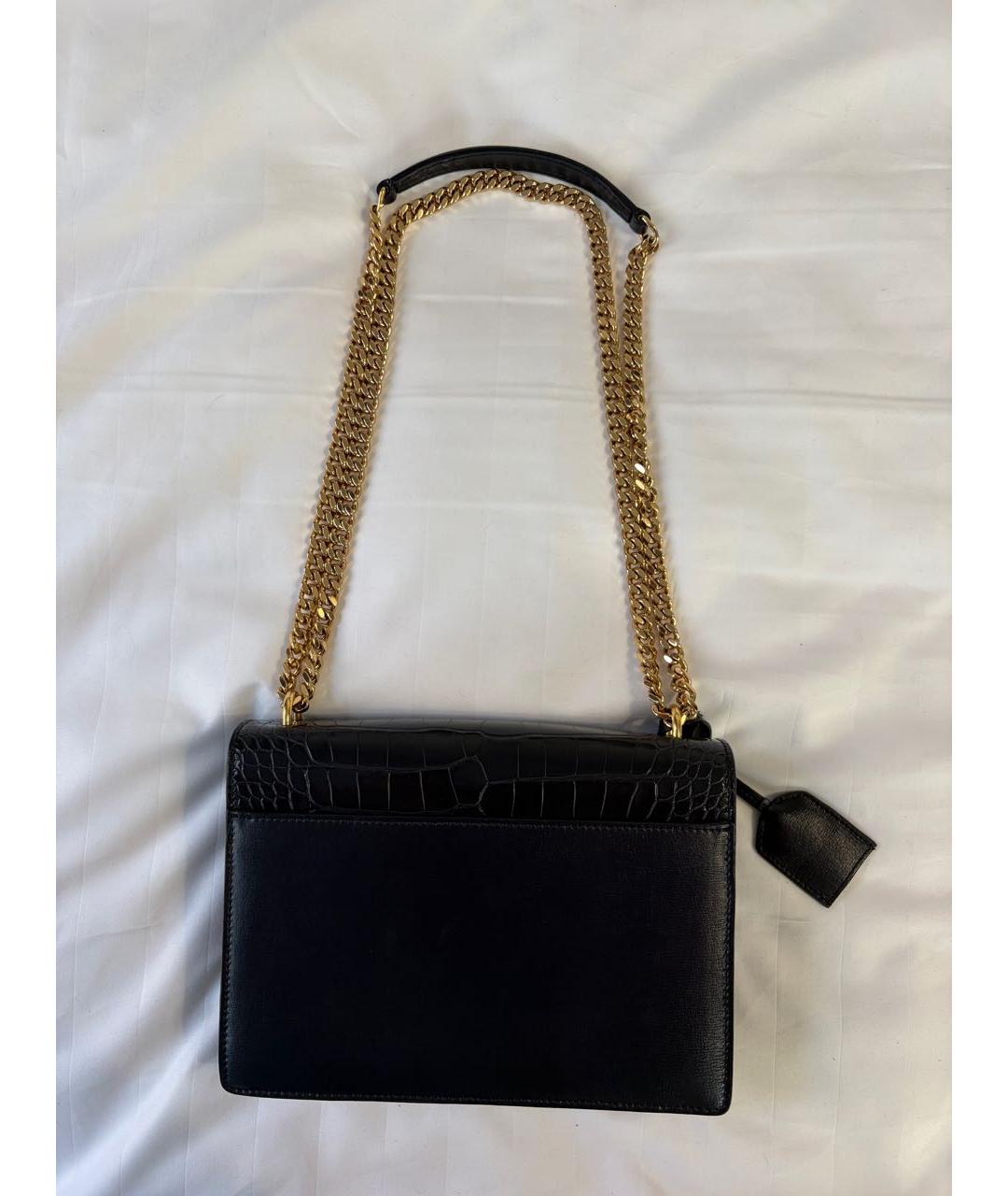 SAINT LAURENT Темно-синяя кожаная сумка через плечо, фото 2