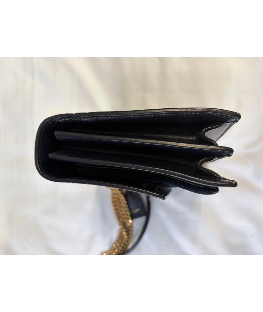 SAINT LAURENT Темно-синяя кожаная сумка через плечо, фото 4