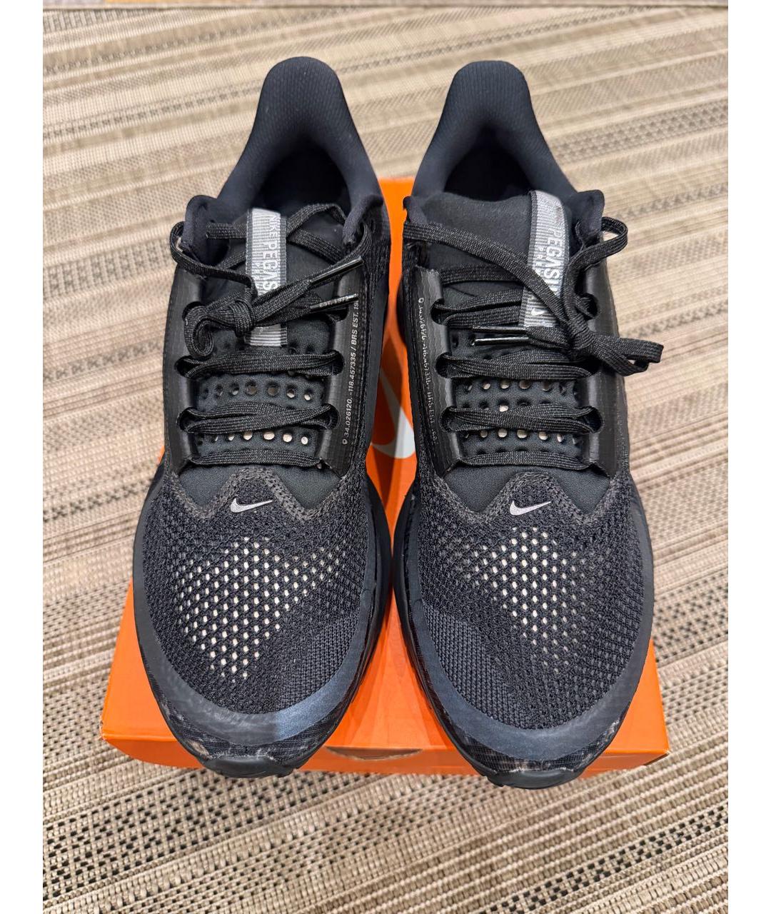 NIKE Черные текстильные низкие кроссовки / кеды, фото 2