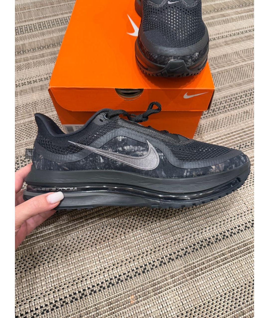 NIKE Черные текстильные низкие кроссовки / кеды, фото 7