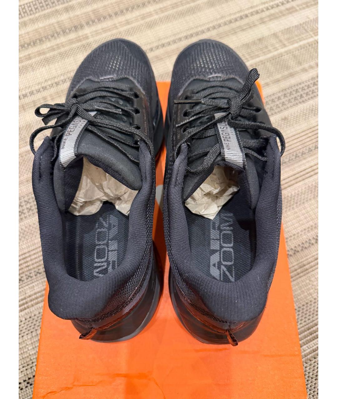 NIKE Черные текстильные низкие кроссовки / кеды, фото 3