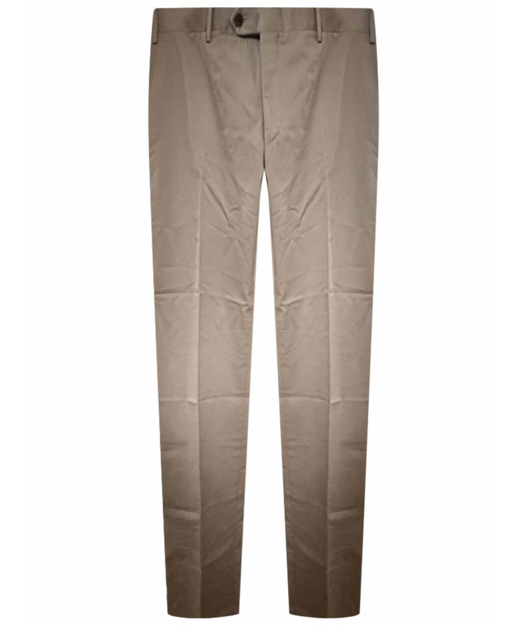 CORNELIANI Бежевые хлопковые повседневные брюки, фото 1