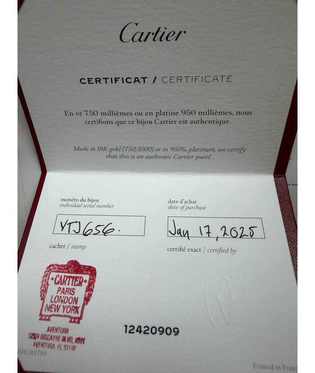CARTIER Желтые серьги из желтого золота, фото 4