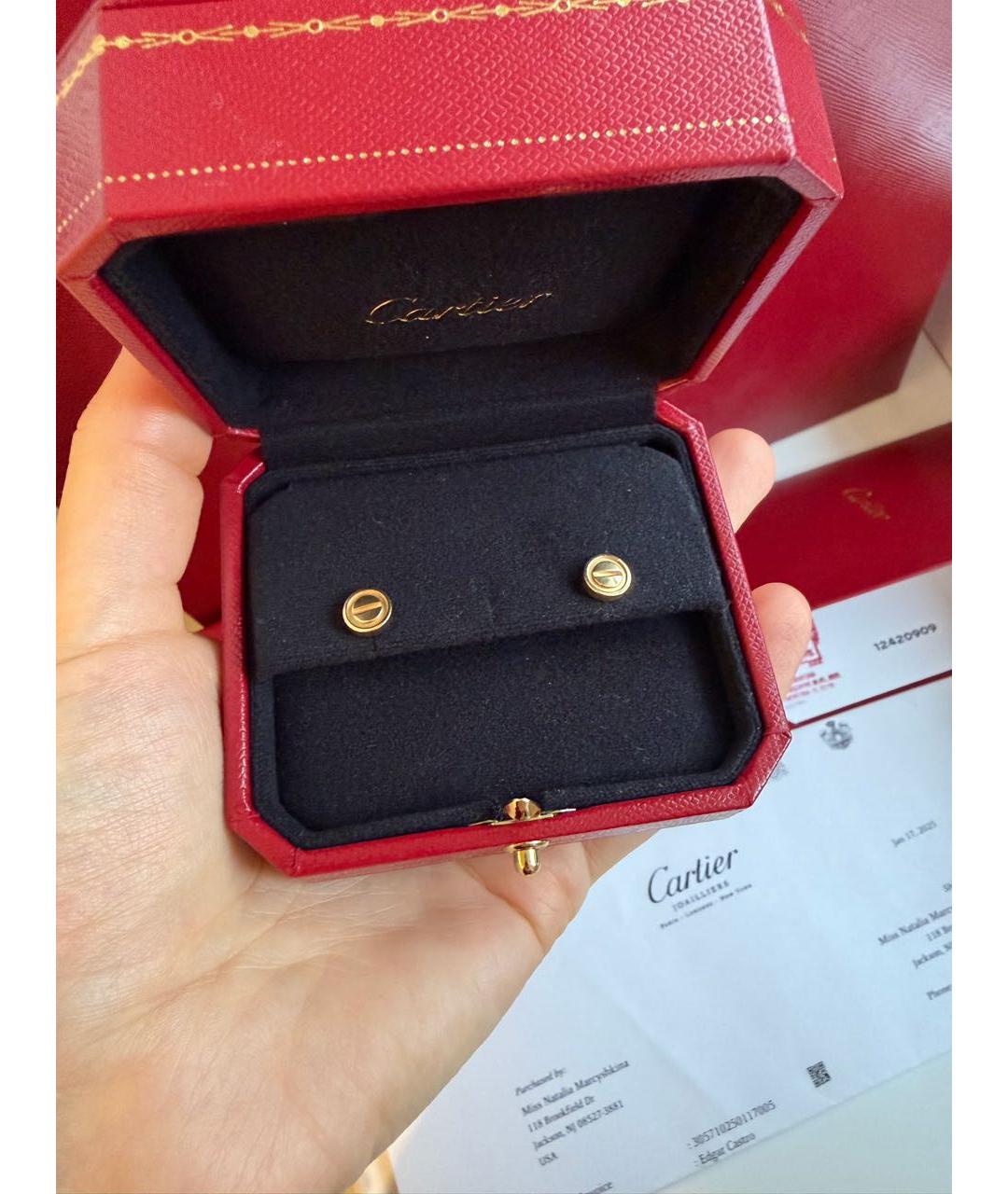 CARTIER Желтые серьги из желтого золота, фото 5