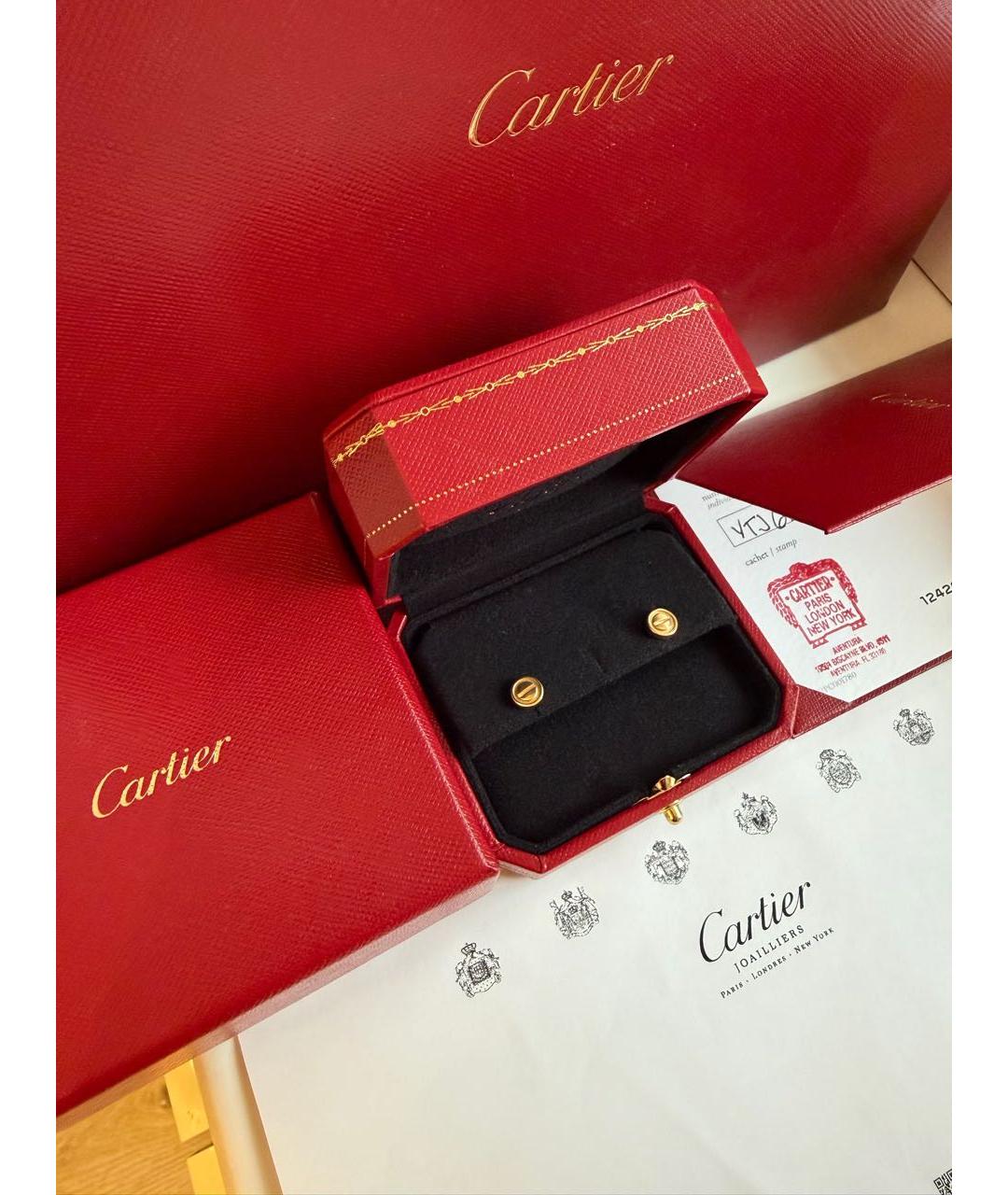 CARTIER Желтые серьги из желтого золота, фото 3