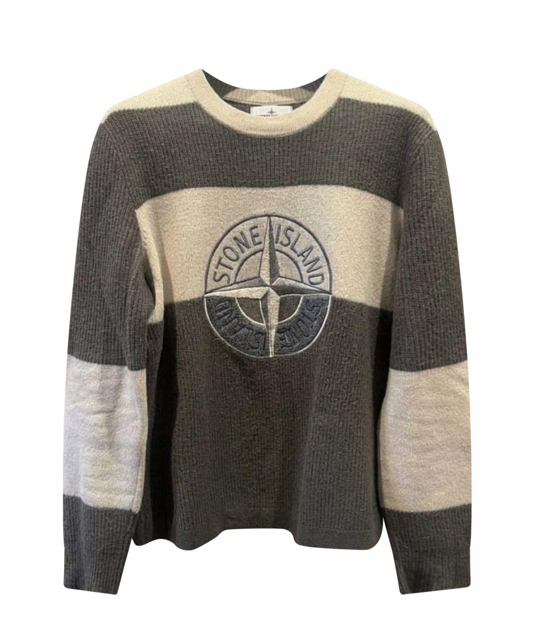 STONE ISLAND Зеленый шерстяной джемпер / свитер, фото 1