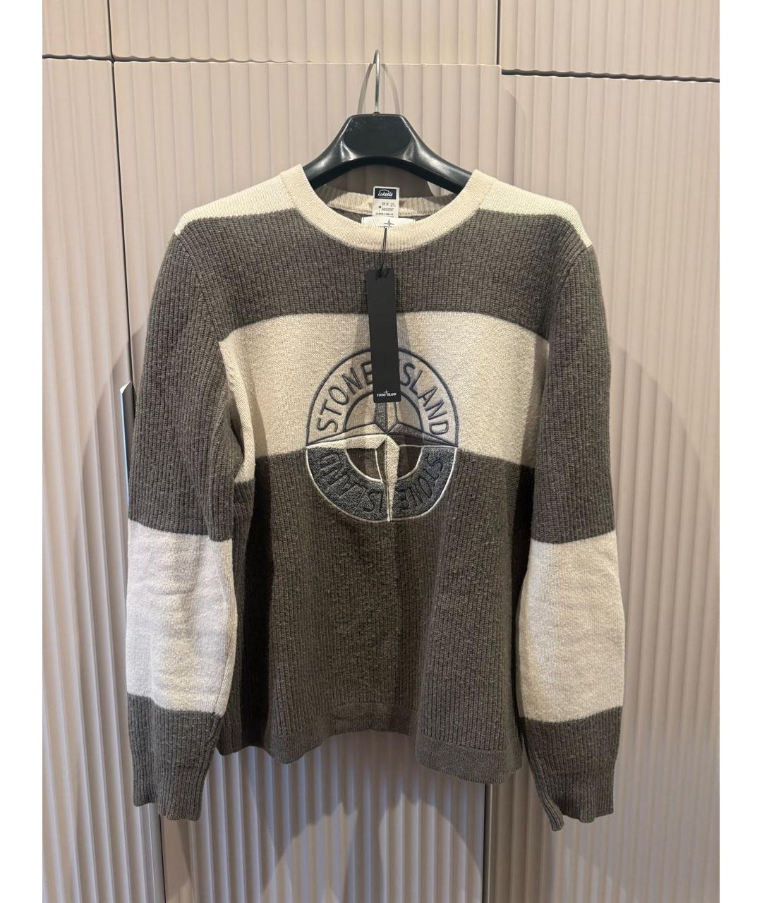 STONE ISLAND Зеленый шерстяной джемпер / свитер, фото 8