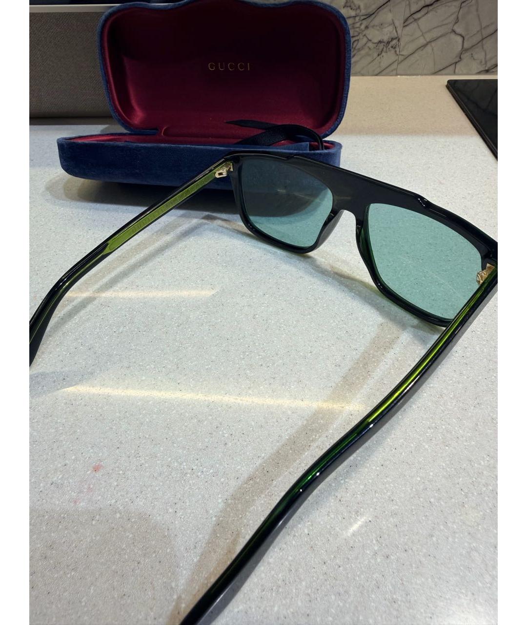 GUCCI Зеленые пластиковые солнцезащитные очки, фото 3