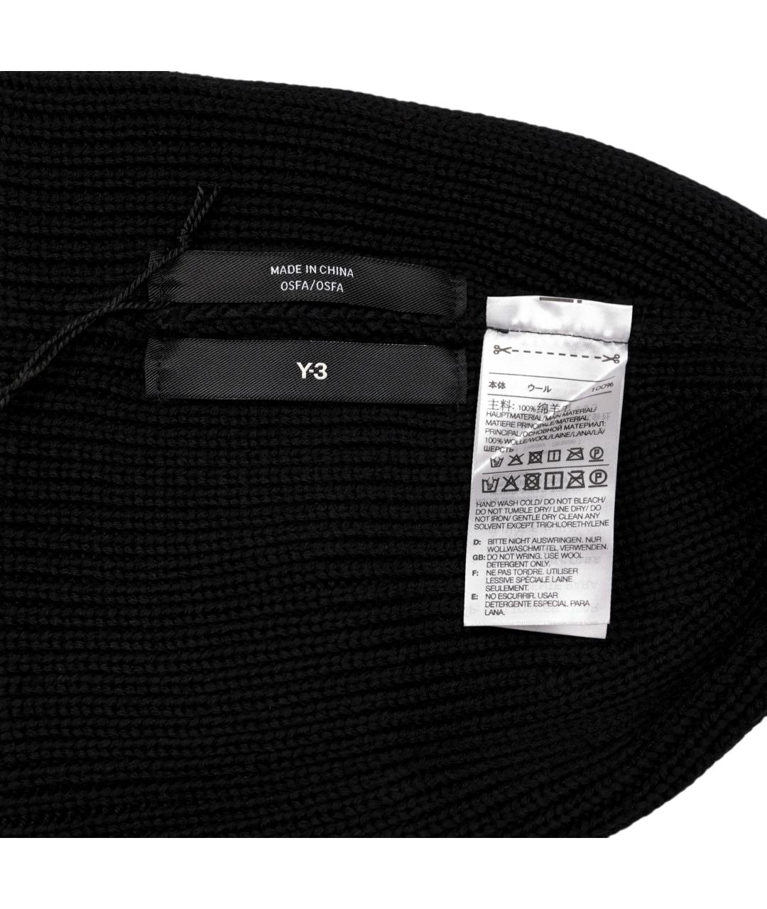 Y-3 Черная шерстяная шапка, фото 7