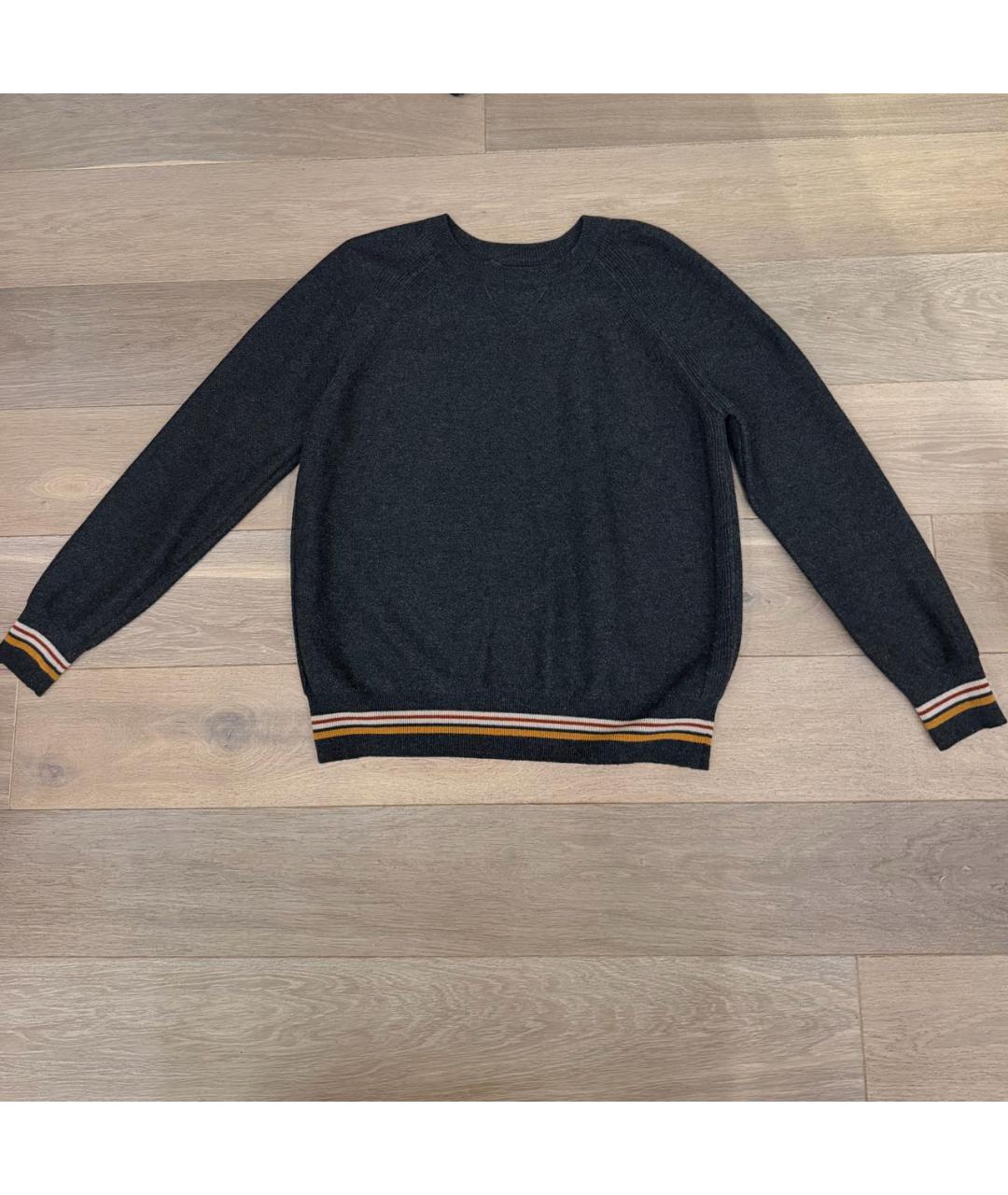 LORO PIANA Антрацитовый кашемировый джемпер / свитер, фото 4