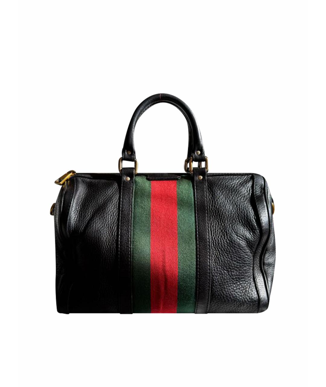 GUCCI Черная кожаная сумка с короткими ручками, фото 10