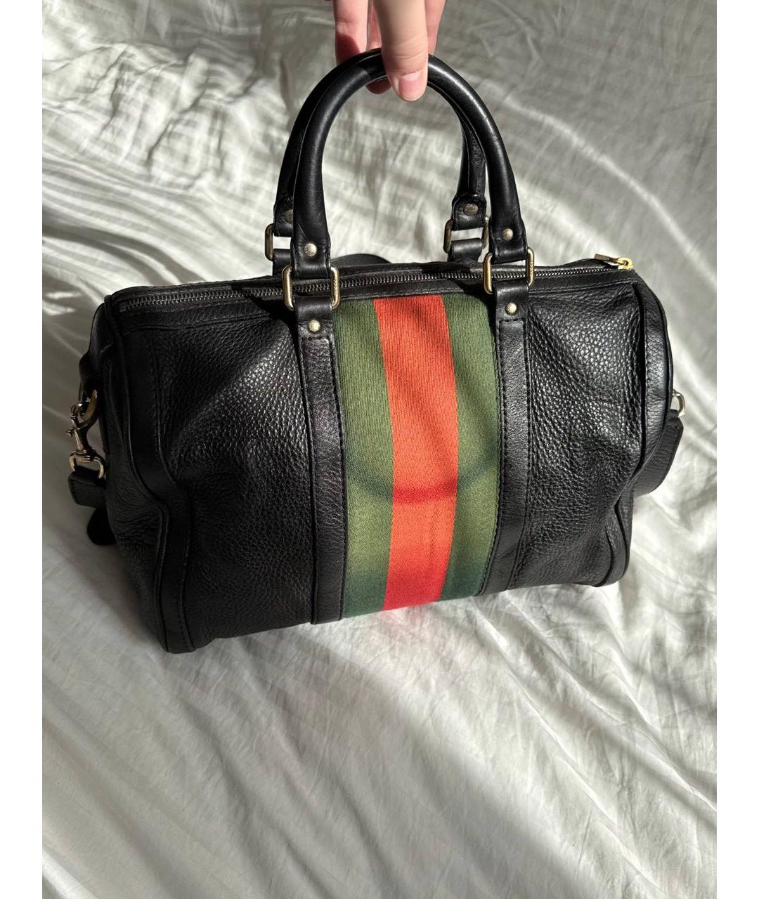 GUCCI Черная кожаная сумка с короткими ручками, фото 3