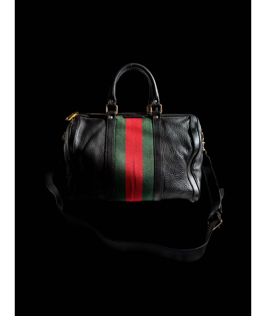 GUCCI Черная кожаная сумка с короткими ручками, фото 9