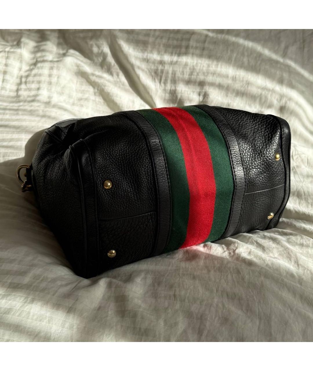 GUCCI Черная кожаная сумка с короткими ручками, фото 4