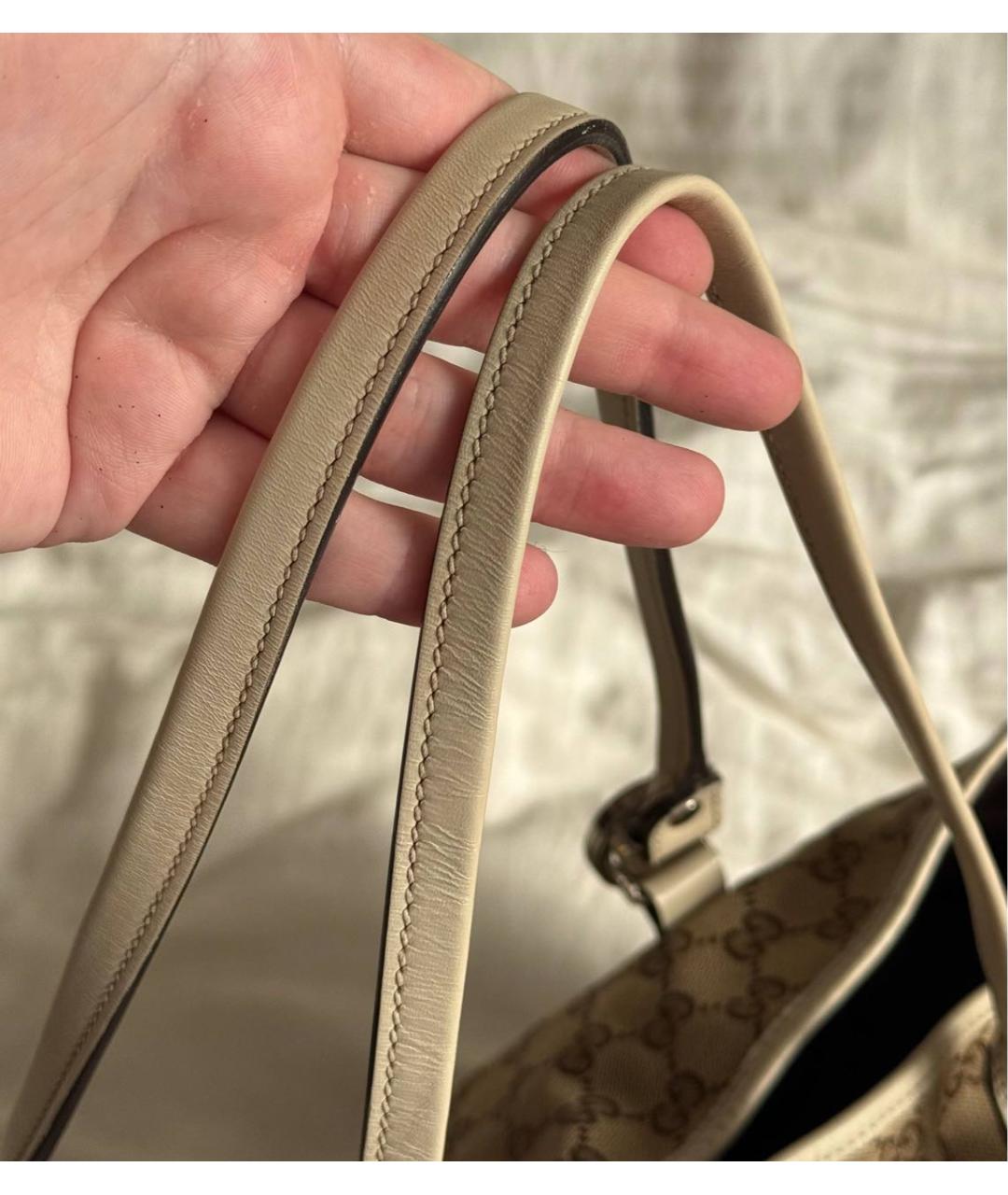GUCCI Коричневая сумка тоут из канвы, фото 5