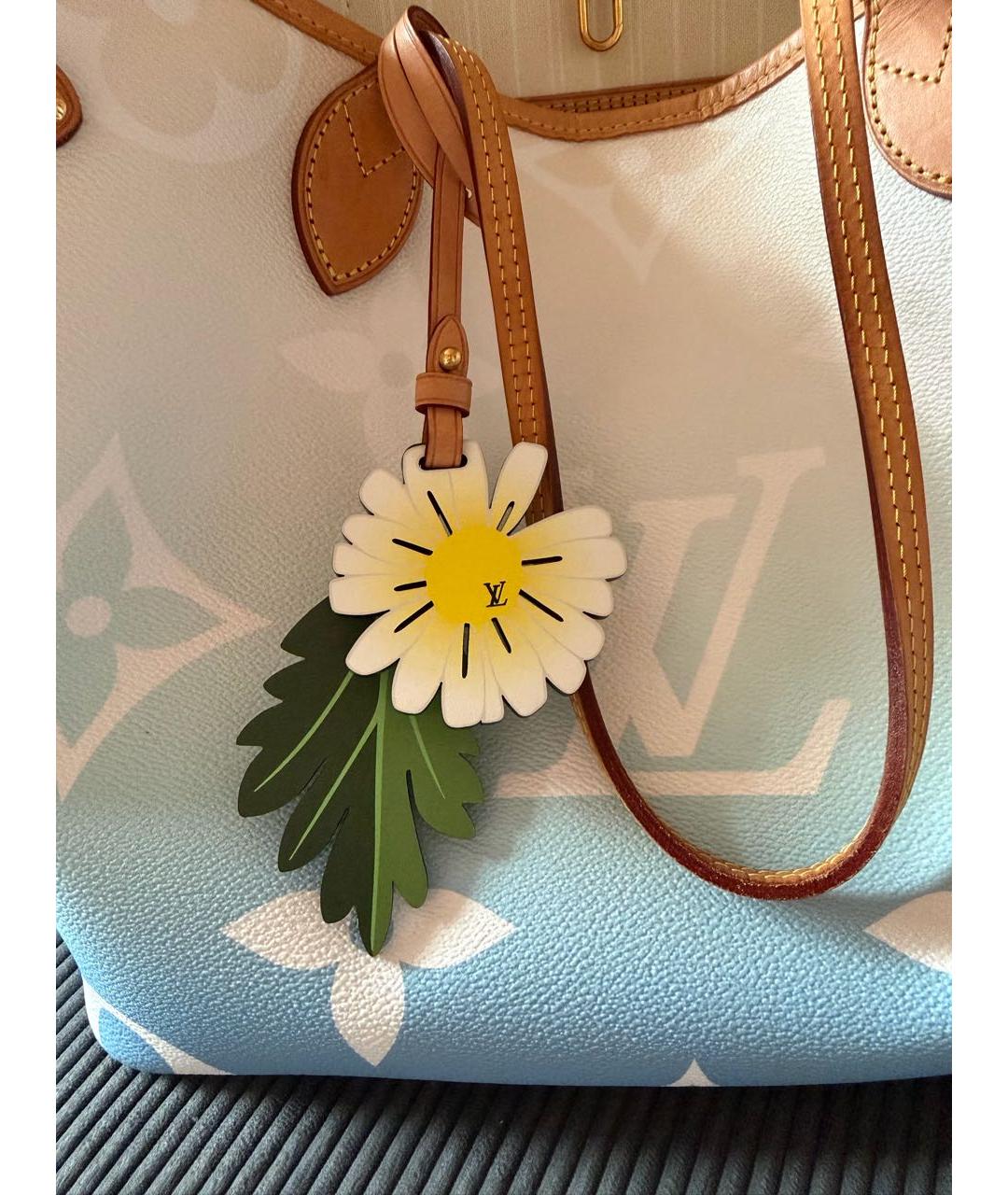LOUIS VUITTON Голубая сумка тоут из искусственной кожи, фото 2