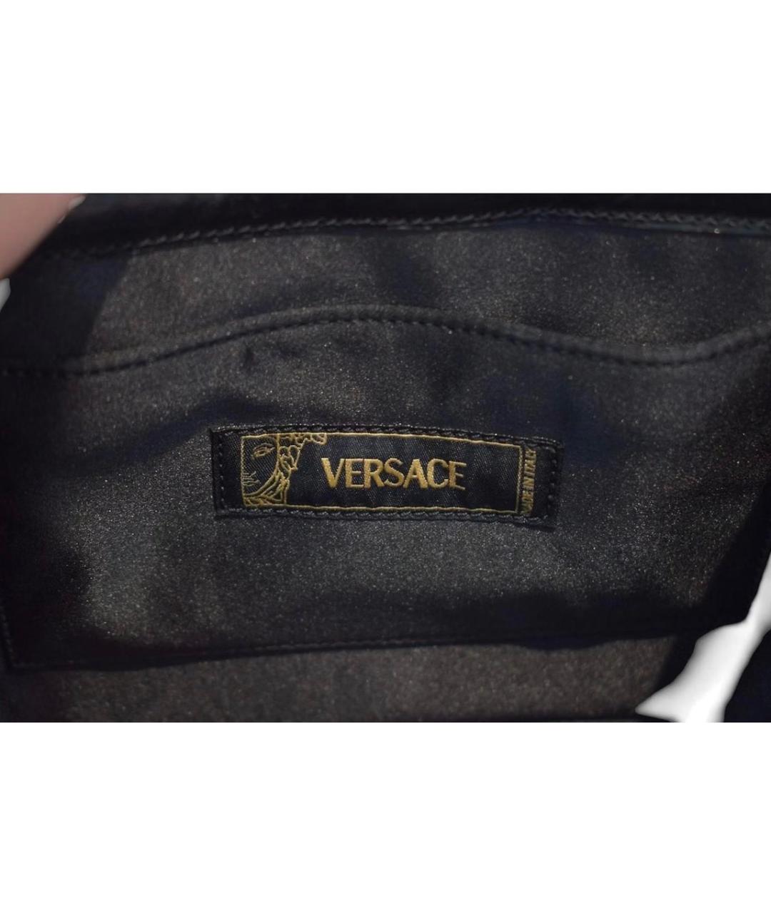 VERSACE Желтая кожаная сумка с короткими ручками, фото 9