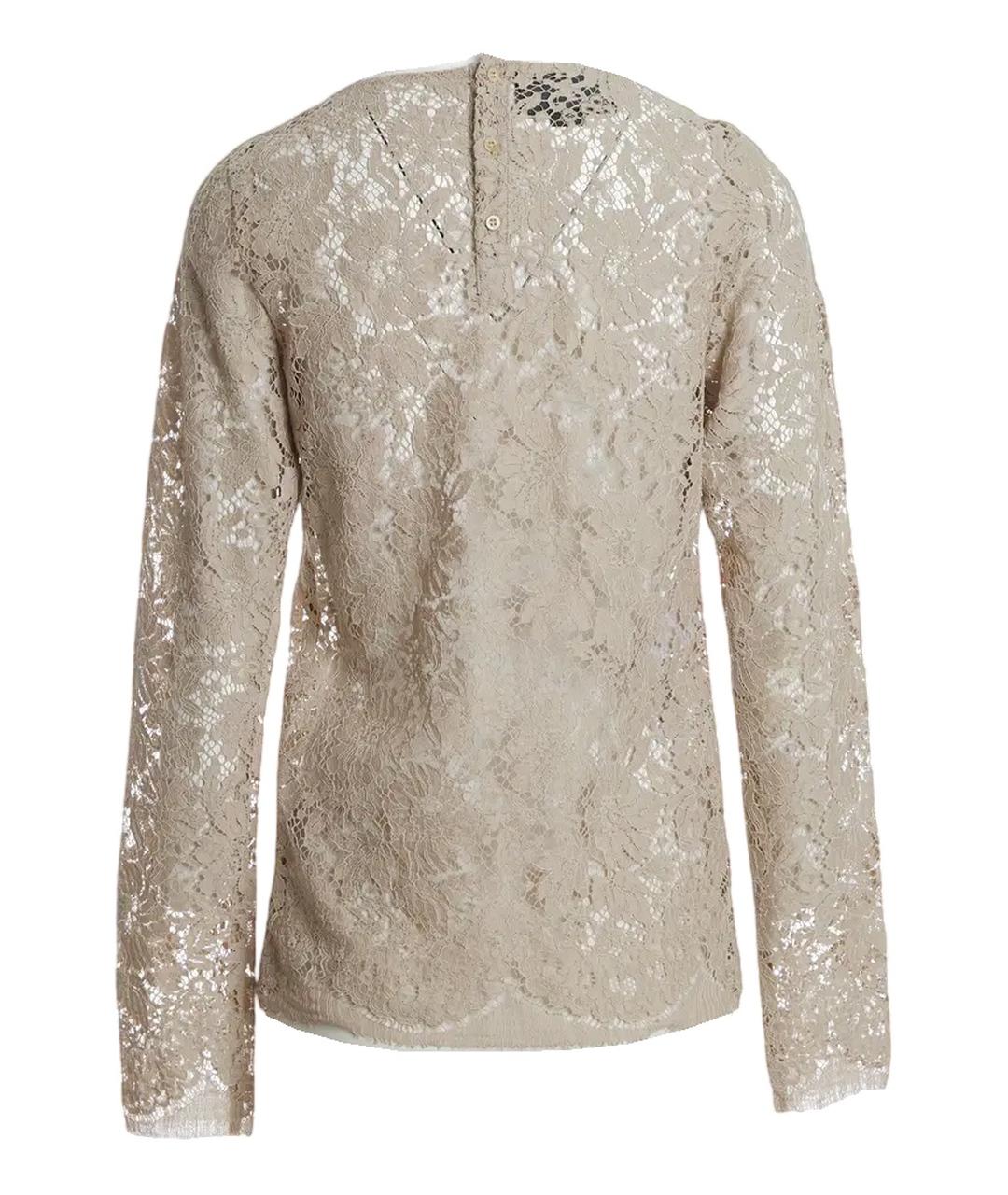 GUCCI Бежевая хлопковая блузы, фото 2