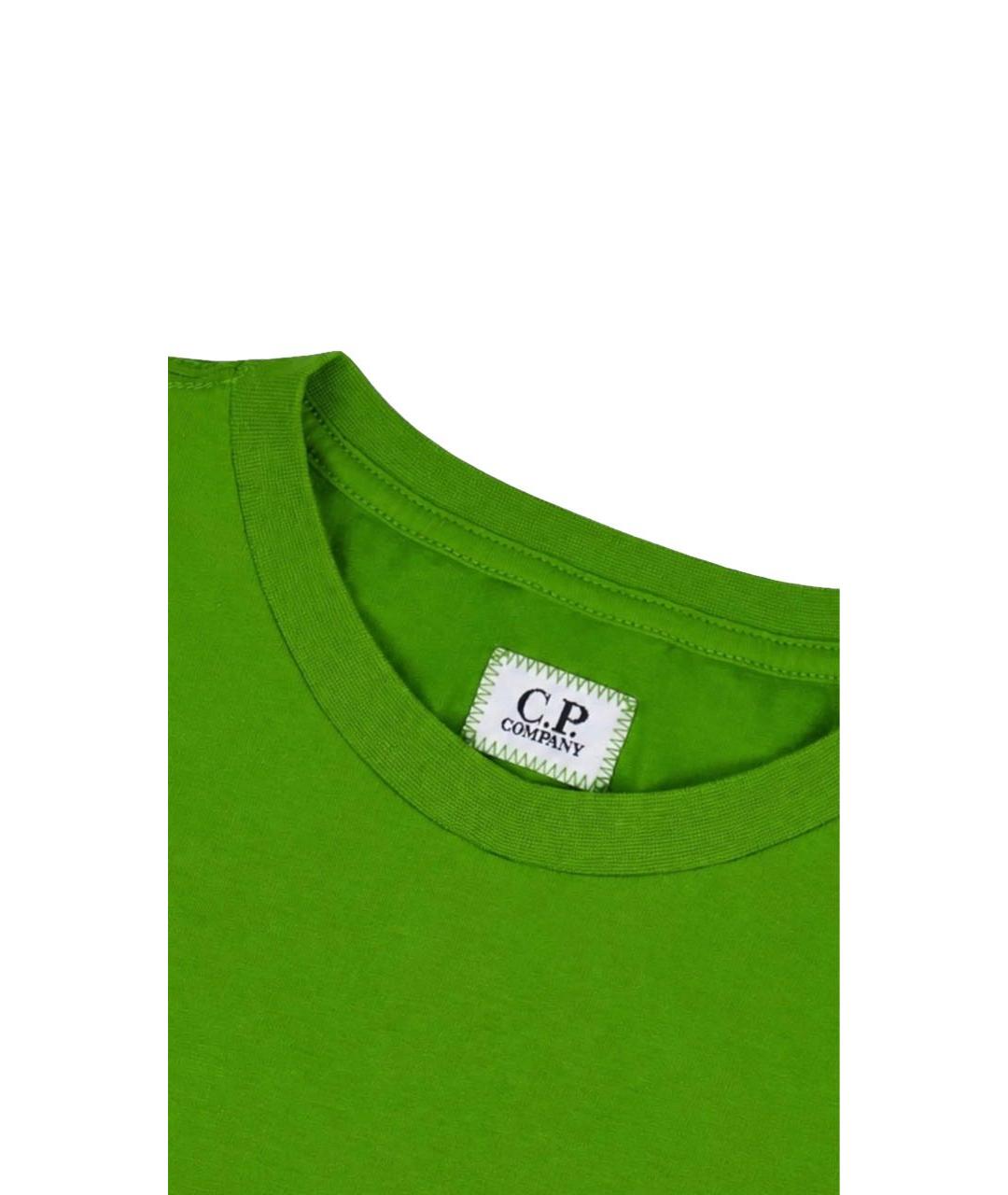 CP COMPANY Зеленая хлопковая футболка, фото 3