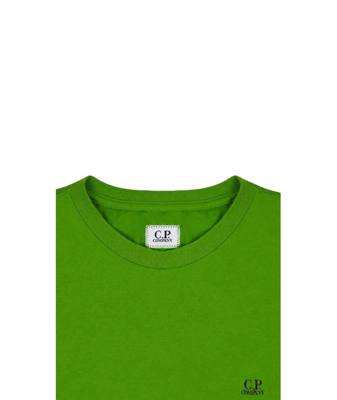 CP COMPANY Зеленая хлопковая футболка, фото 2
