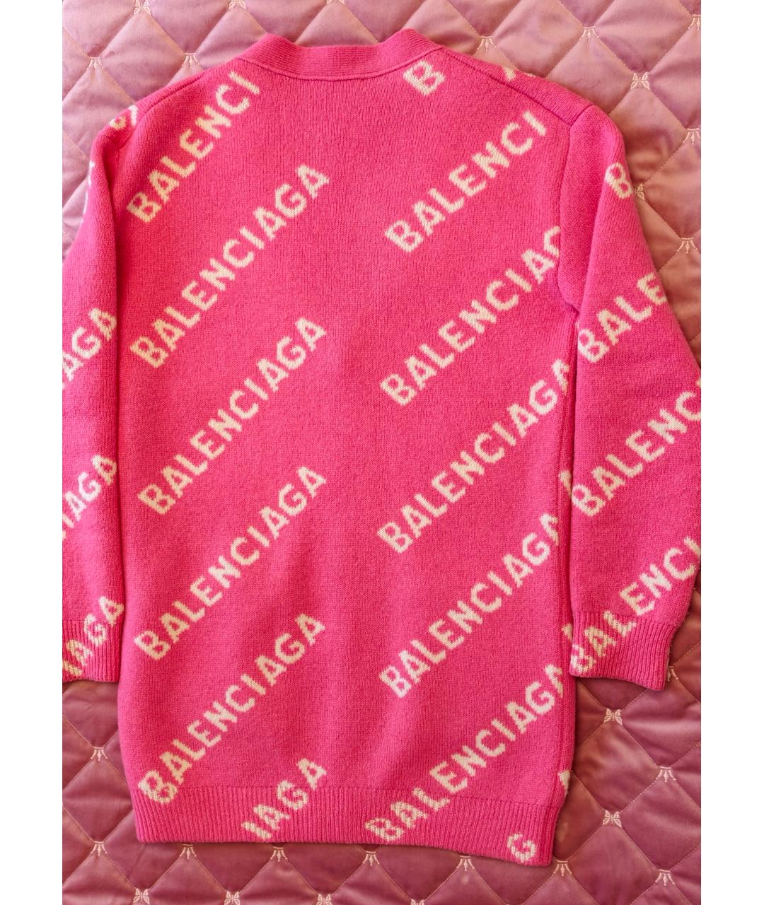 BALENCIAGA Розовый шерстяной кардиган, фото 3