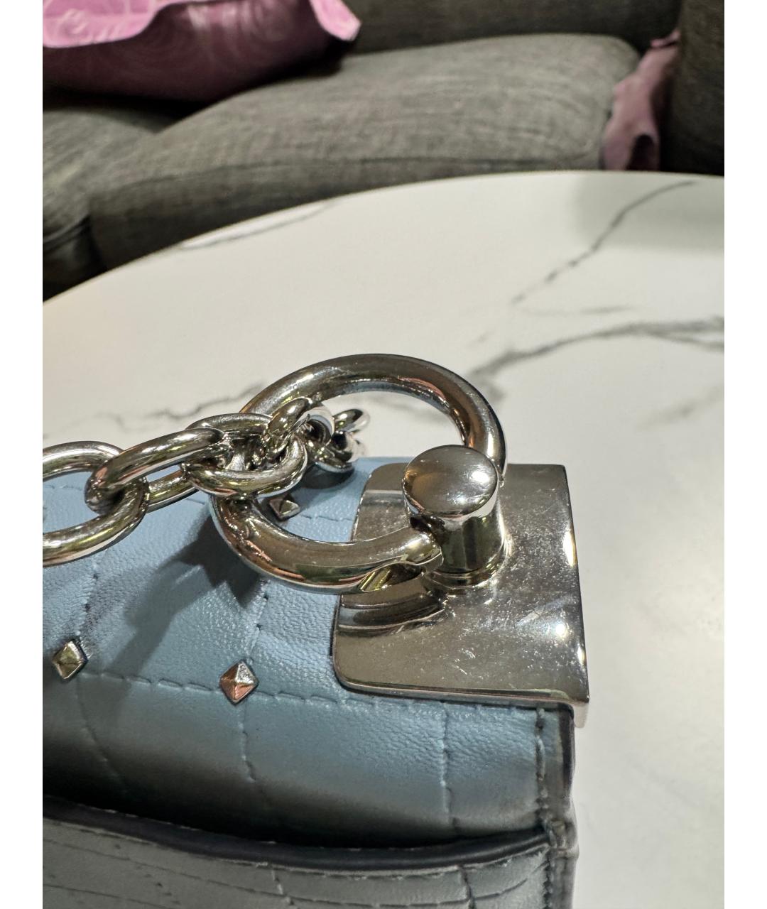 MICHAEL KORS Голубая сумка через плечо из искусственной кожи, фото 5