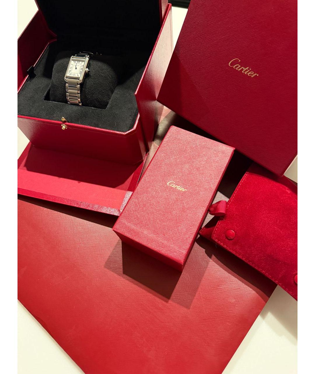 CARTIER Серебряные металлические часы, фото 4