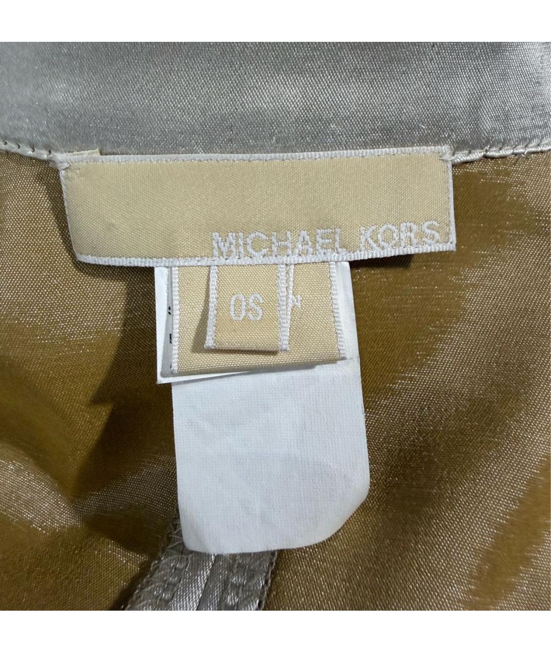 MICHAEL KORS Бежевое атласное вечернее платье, фото 3