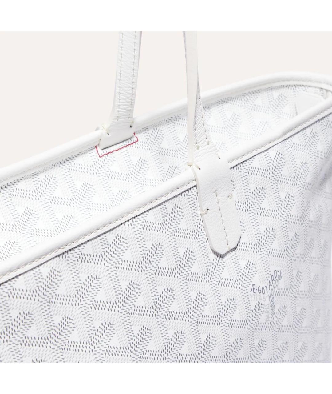 GOYARD Белая сумка тоут из канвы, фото 3