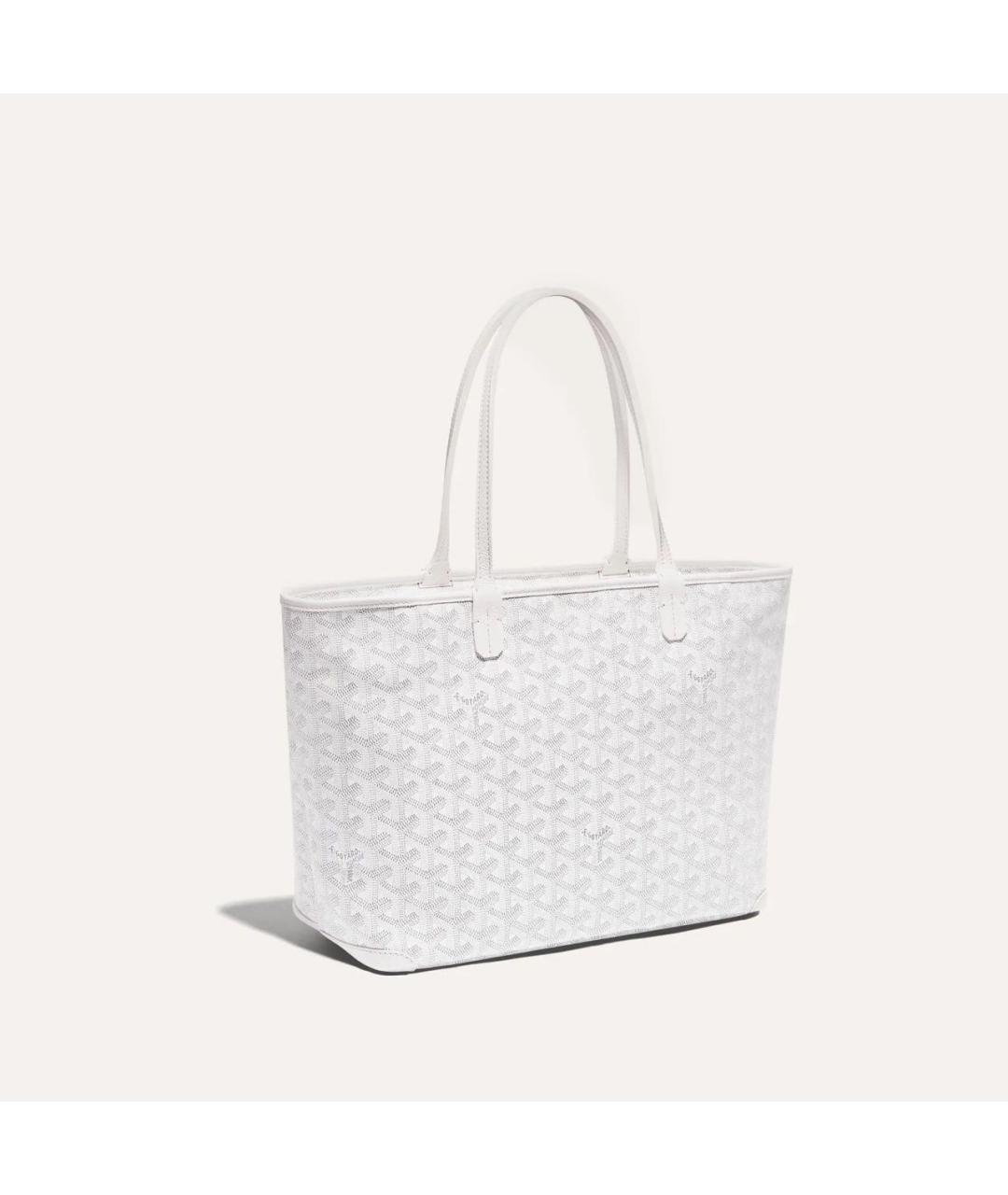 GOYARD Белая сумка тоут из канвы, фото 5