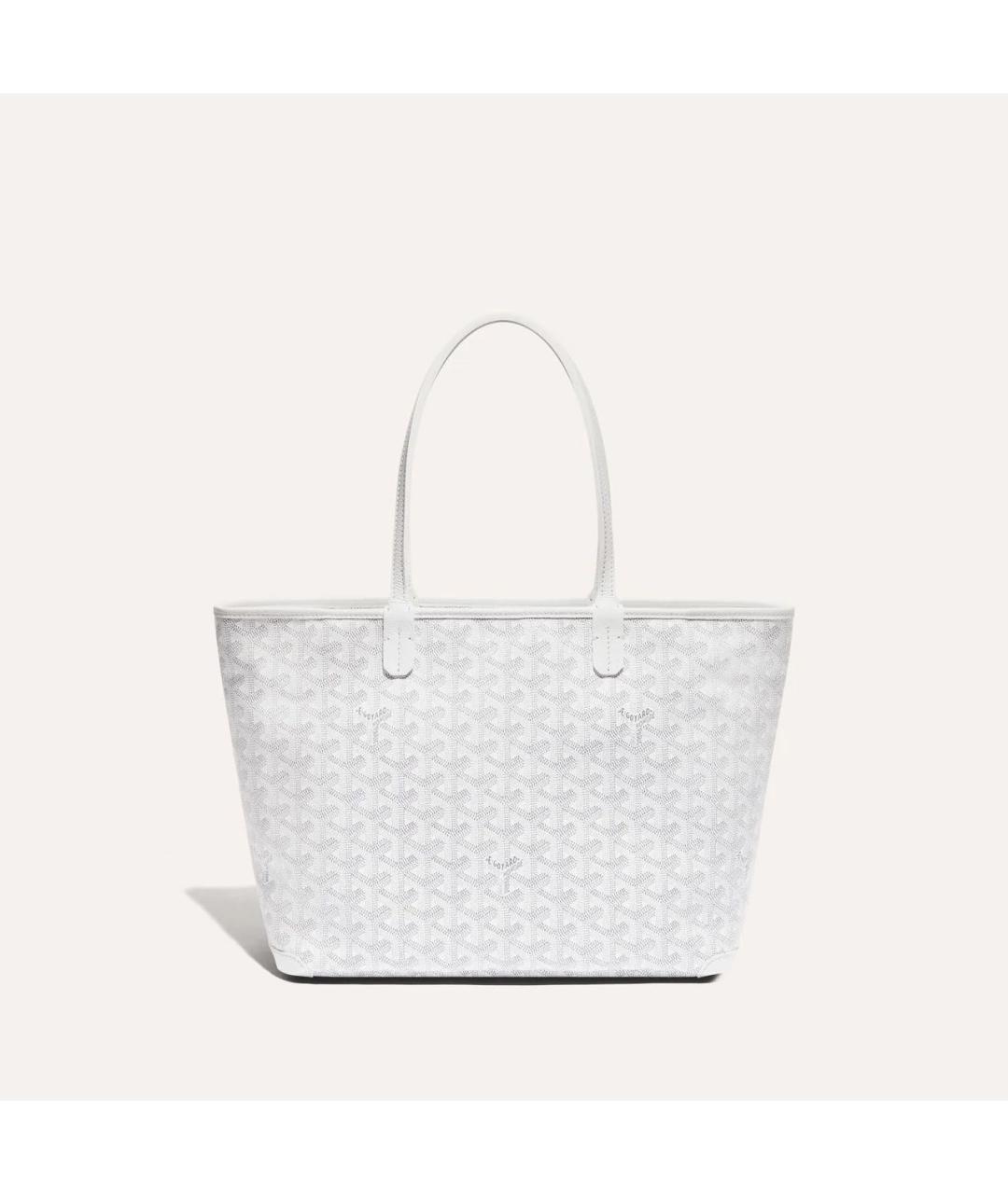 GOYARD Белая сумка тоут из канвы, фото 2