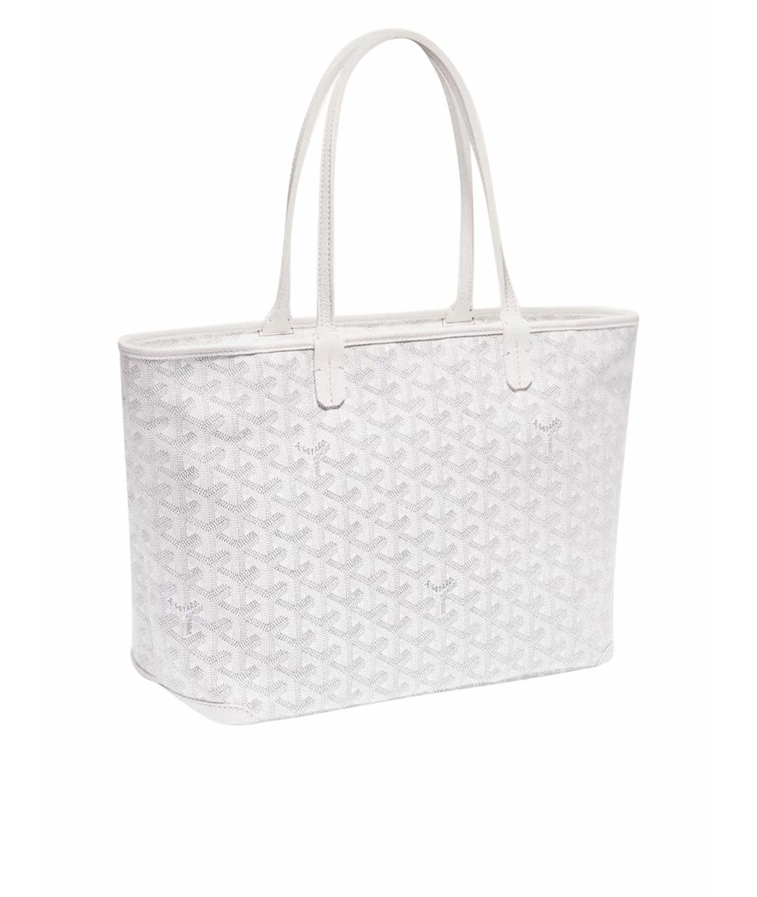 GOYARD Белая сумка тоут из канвы, фото 1