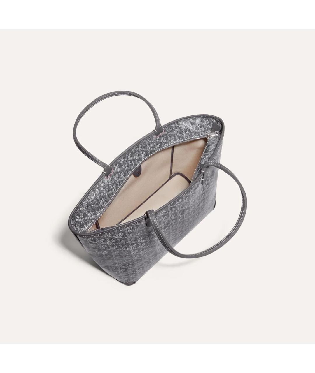 GOYARD Серая сумка тоут из канвы, фото 4