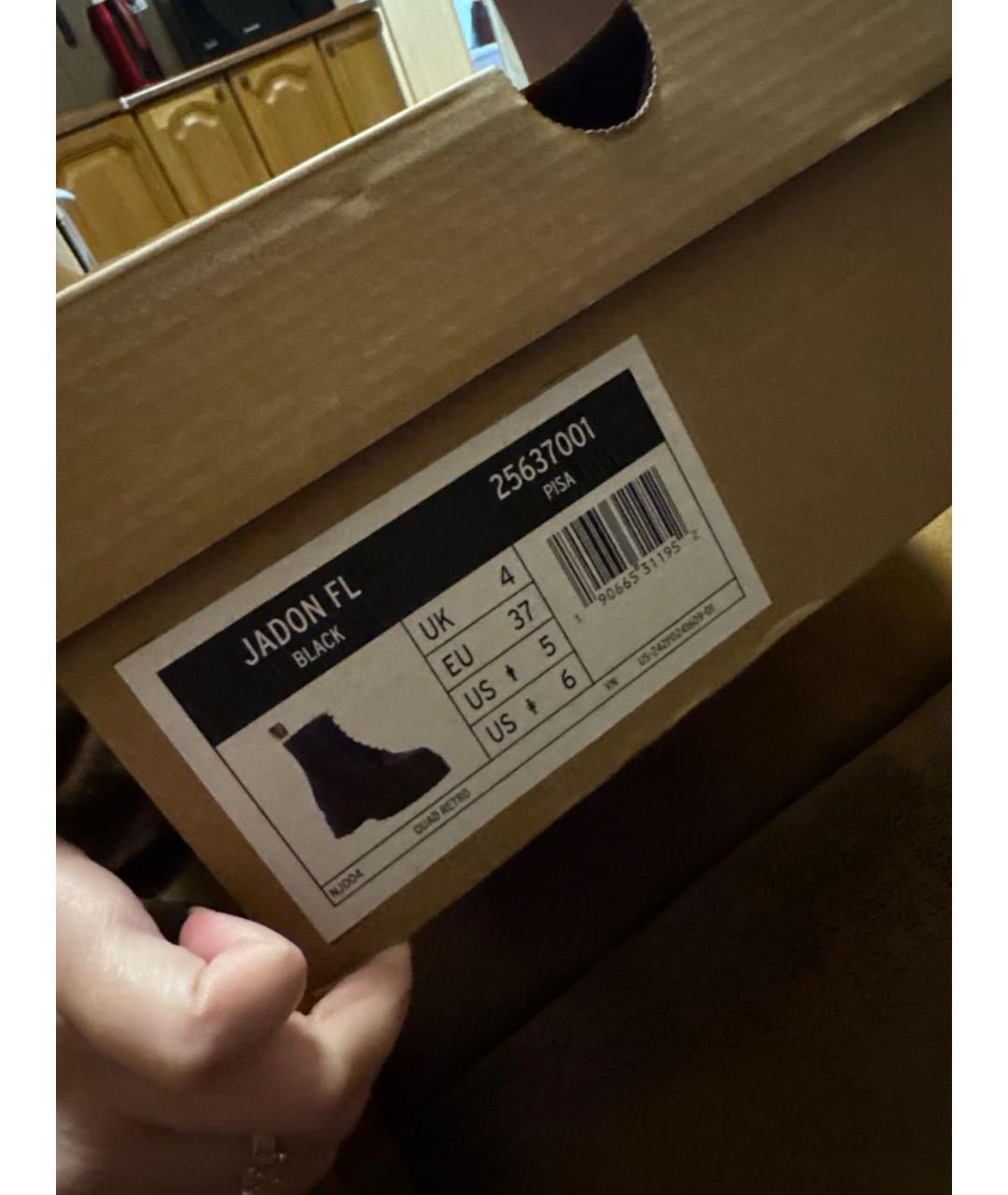 DR. MARTENS Черные кожаные ботинки, фото 6