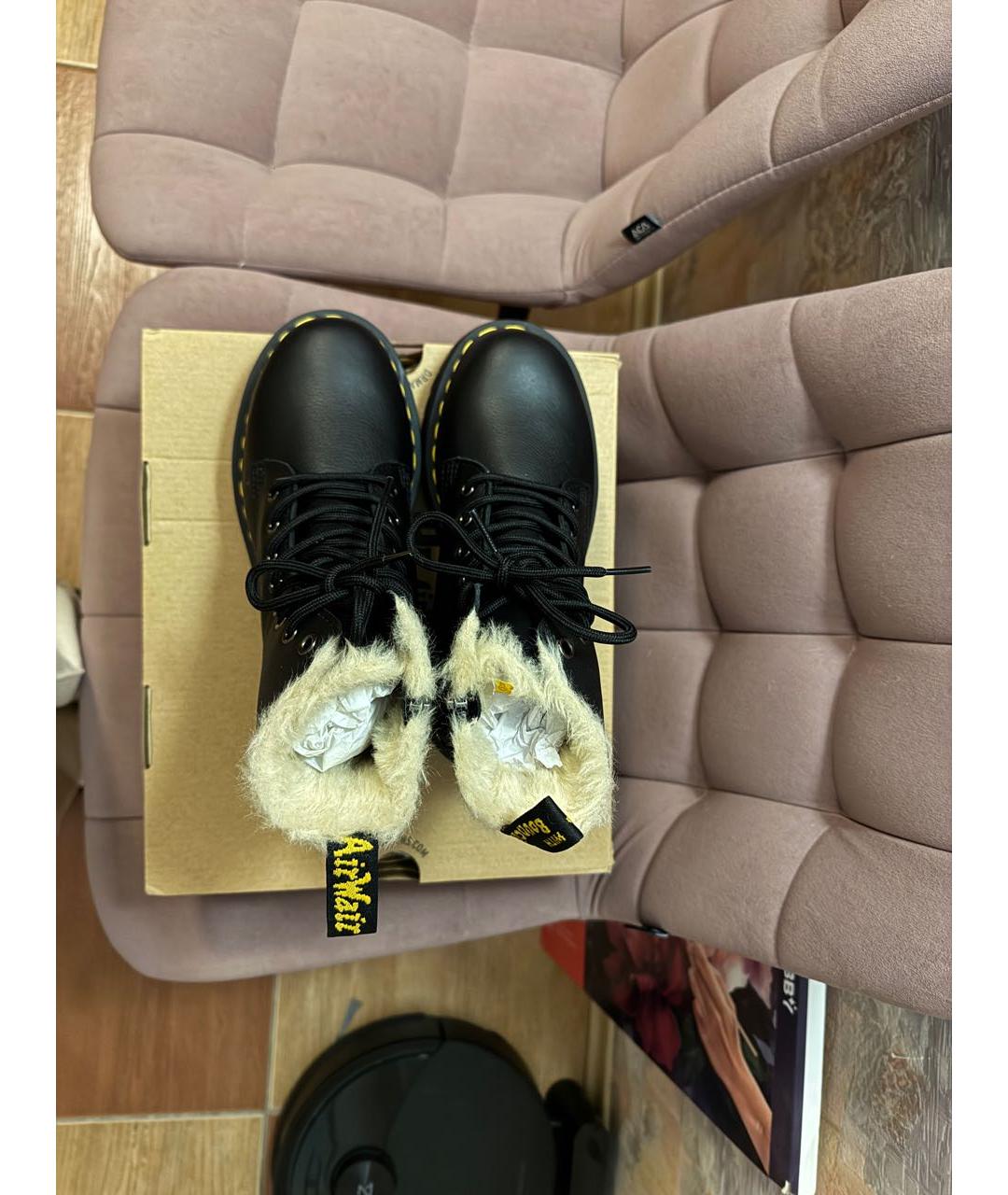 DR. MARTENS Черные кожаные ботинки, фото 3