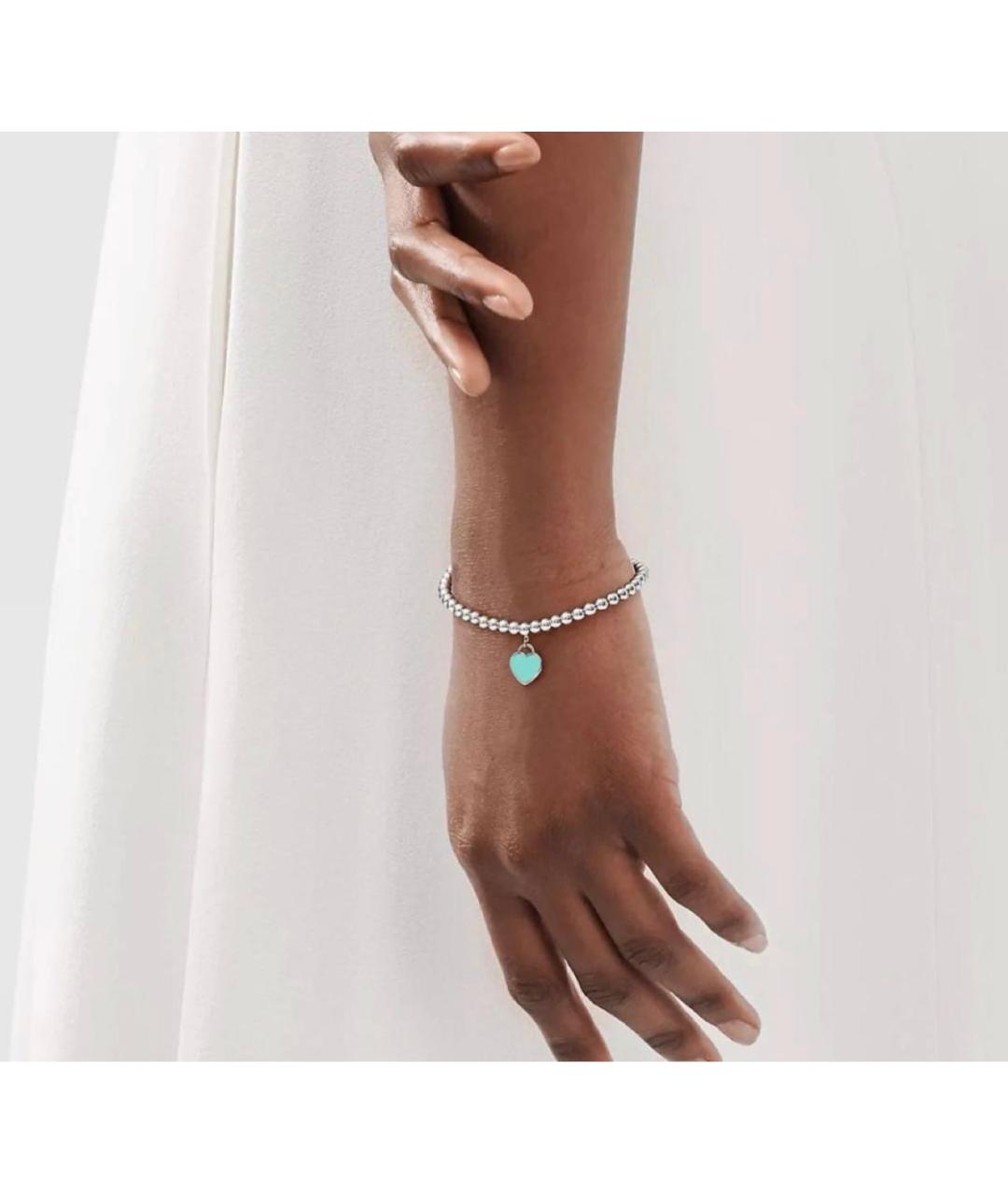 TIFFANY&CO Бирюзовый серебряный браслет, фото 6