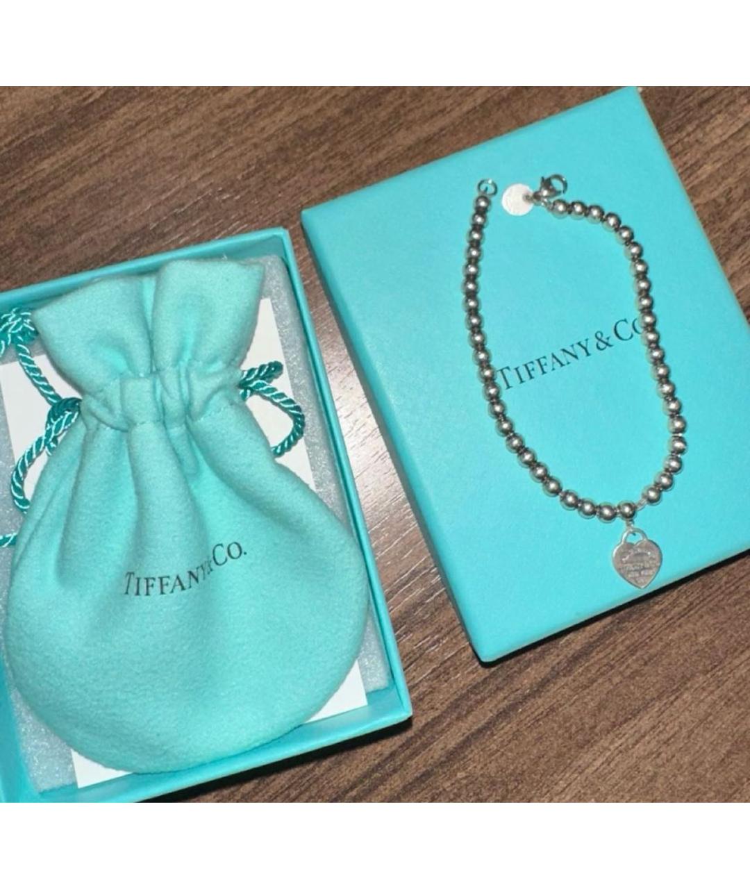 TIFFANY&CO Бирюзовый серебряный браслет, фото 5