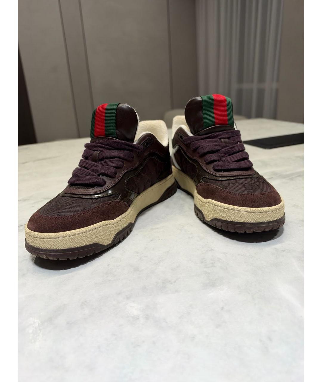 GUCCI Бордовые кроссовки, фото 2