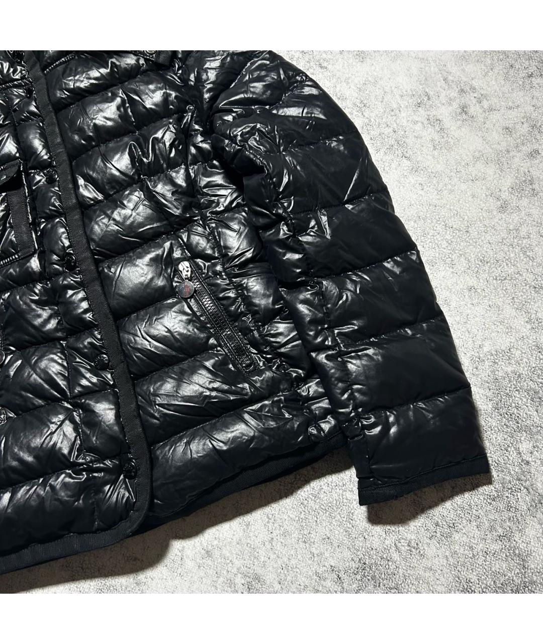 MONCLER Черный нейлоновый пуховик, фото 4