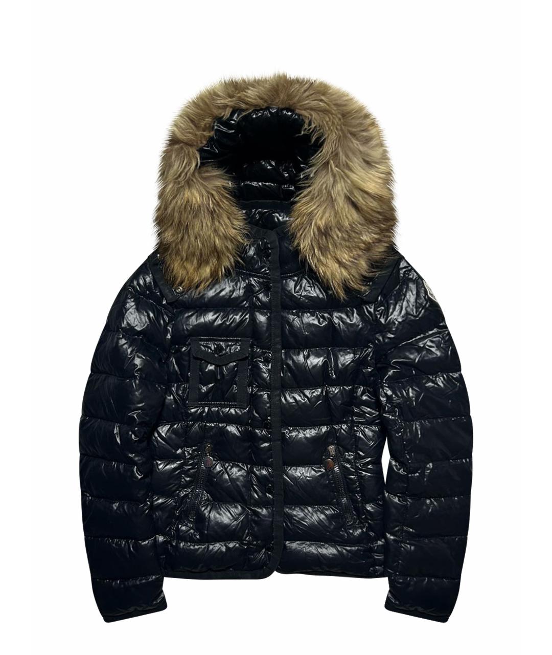 MONCLER Черный нейлоновый пуховик, фото 1