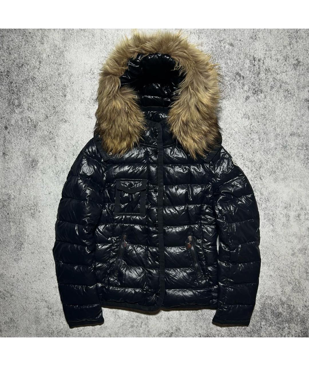 MONCLER Черный нейлоновый пуховик, фото 9