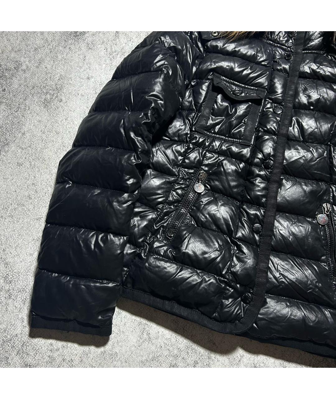 MONCLER Черный нейлоновый пуховик, фото 3