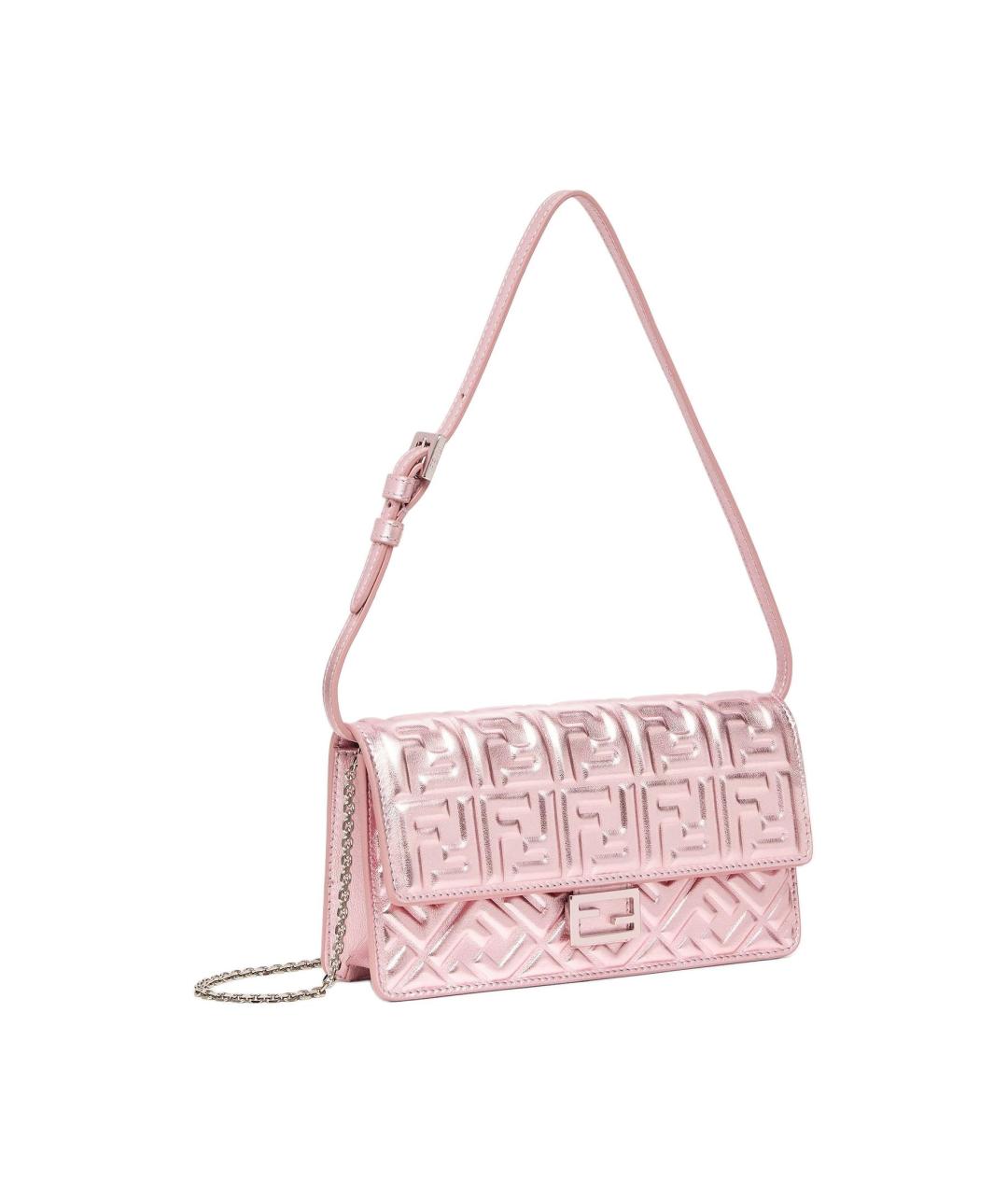 FENDI Розовый кожаный кошелек, фото 2
