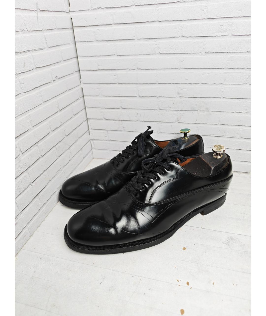 PRADA Черные кожаные туфли, фото 3